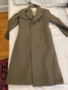 Sandro Military Style Wool Blend Coat